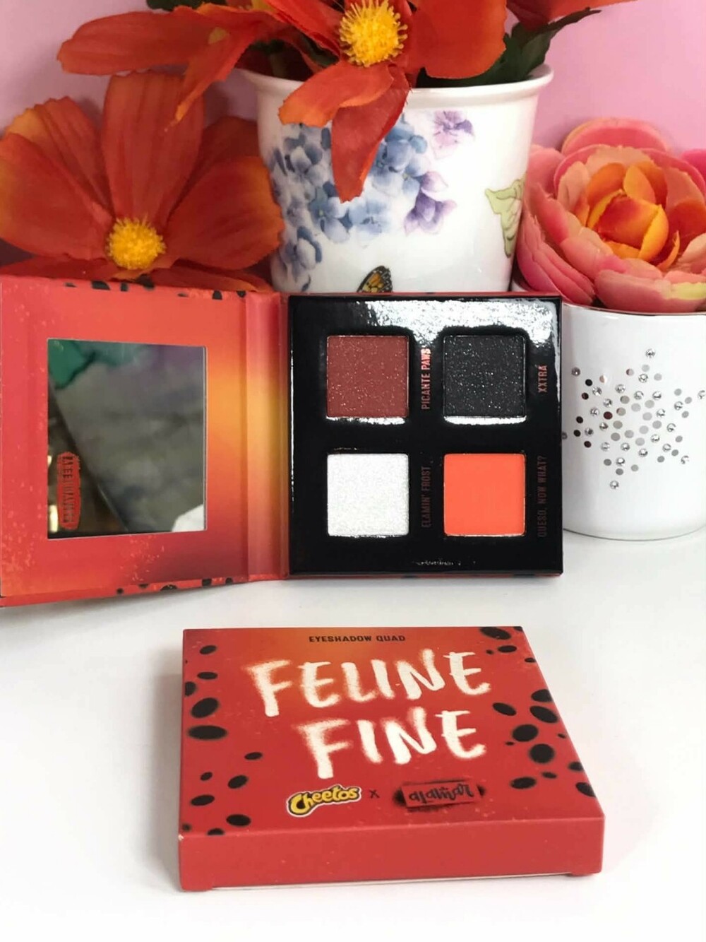 Alamar x Cheetos Feline Fine 4-Pan Eyeshadow Palette Quad 6g *BNIB